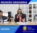 5ª REUNIÃO ORDINÁRIA CÂMARA MUNICIPAL DE MONTE AZUL/MG 05/04/2022