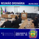 7ª REUNIÃO ORDINÁRIA - CÂMARA MUNICIPAL DE MONTE AZUL/MG 05/05/2022 7ª REUNIÃO ORDINÁRIA - CÂMARA MUNICIPAL DE MONTE AZUL/MG 05/05/2022